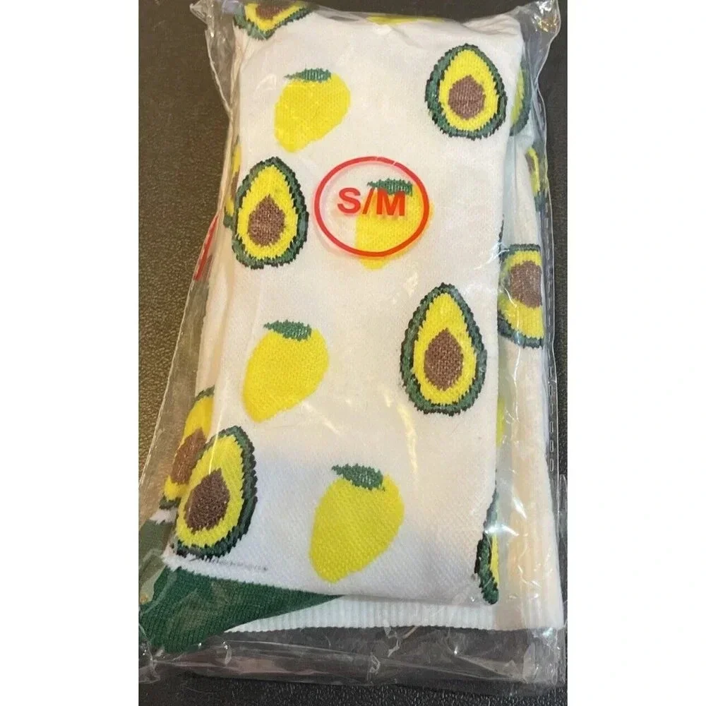 Compression Women Socks Nurse Travel Knee High Colorful Avocado S/M NEW‎